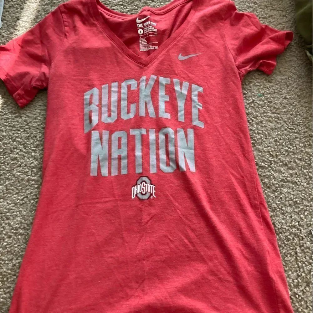 Womens Red Nike Ohio State Buckeyes Tshirt